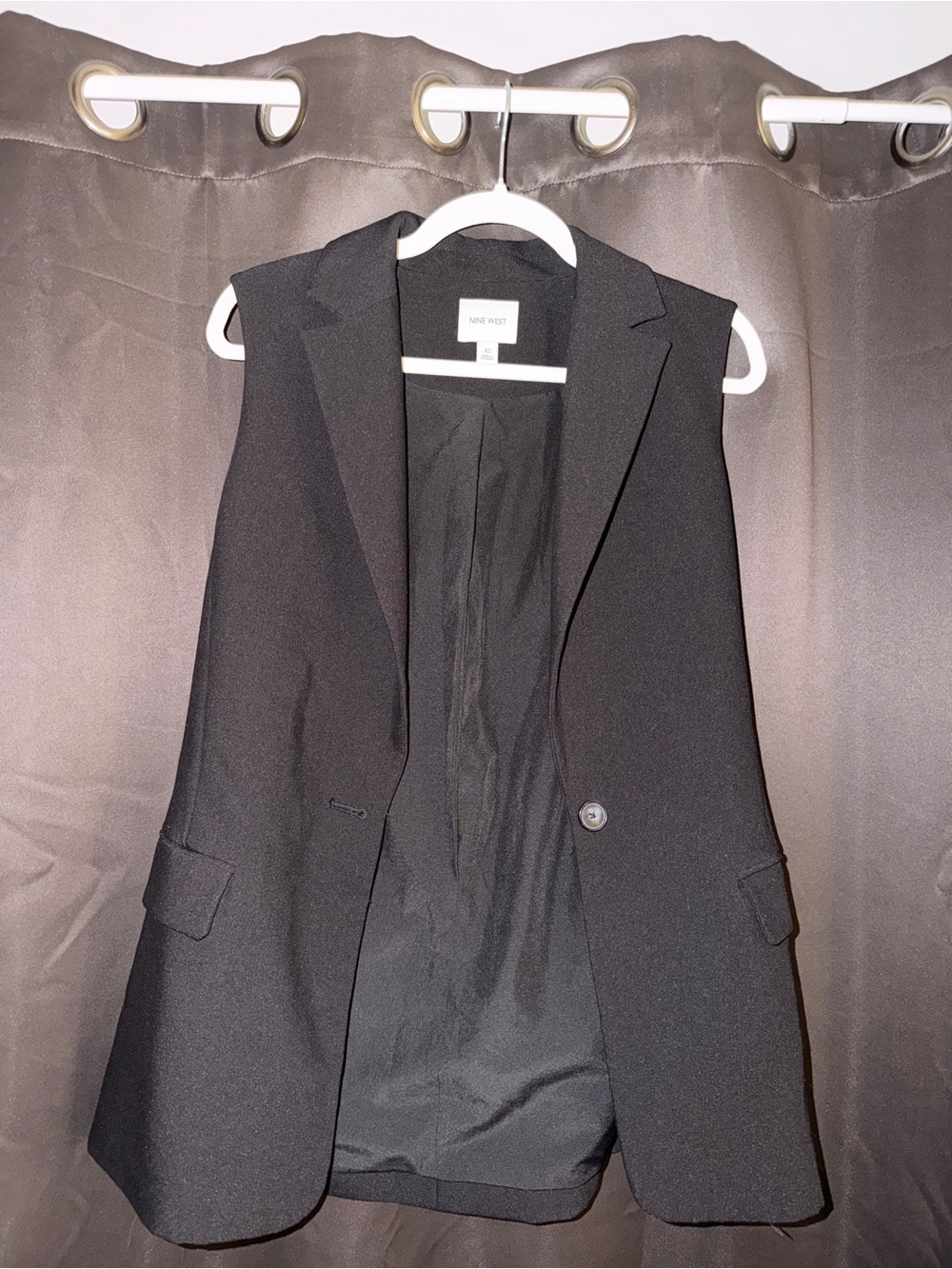 Nine West Black Sleeveless Blazer Jacket